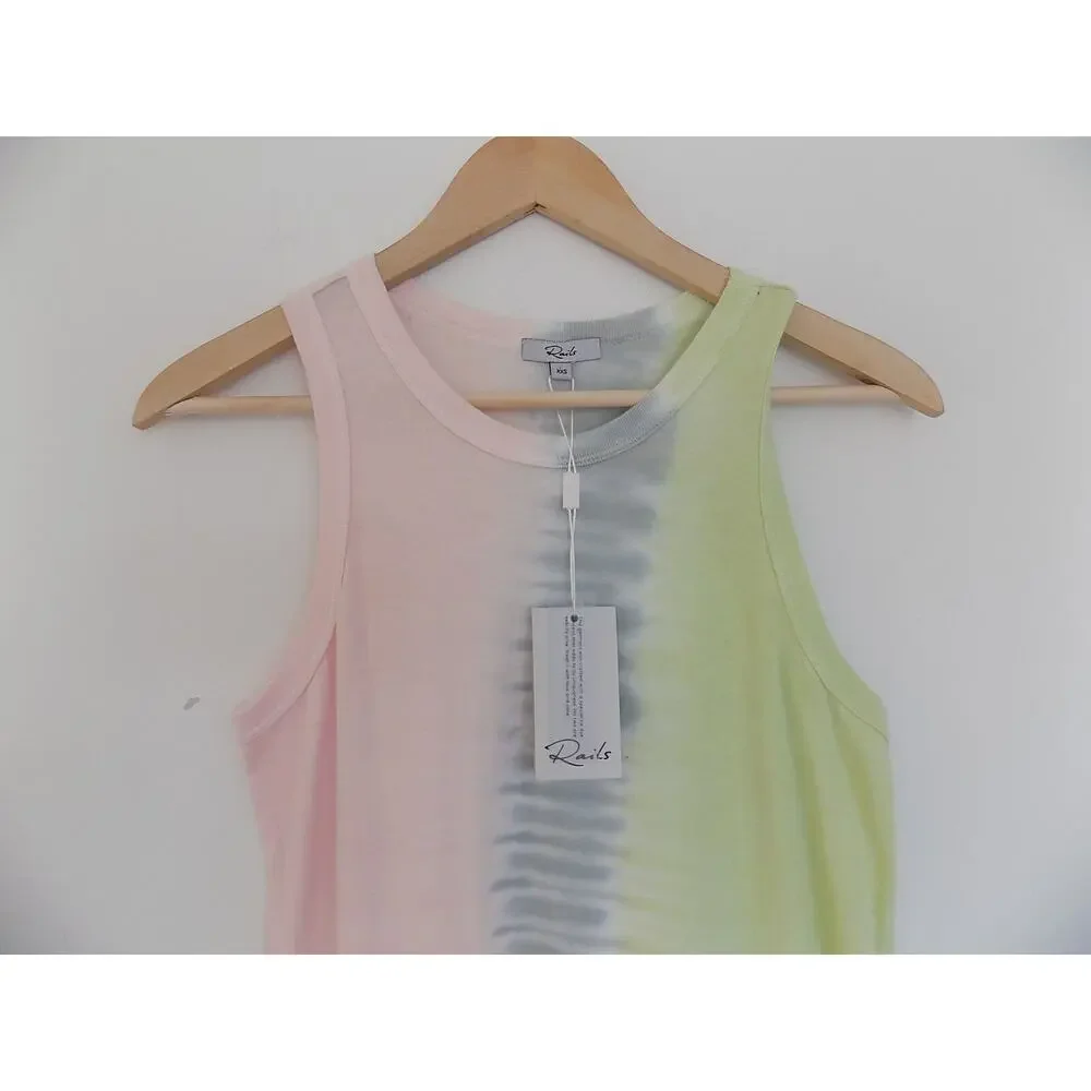 Rails tank dress midi sherbet tye dye size XSS NWT - Picture 2 of 8